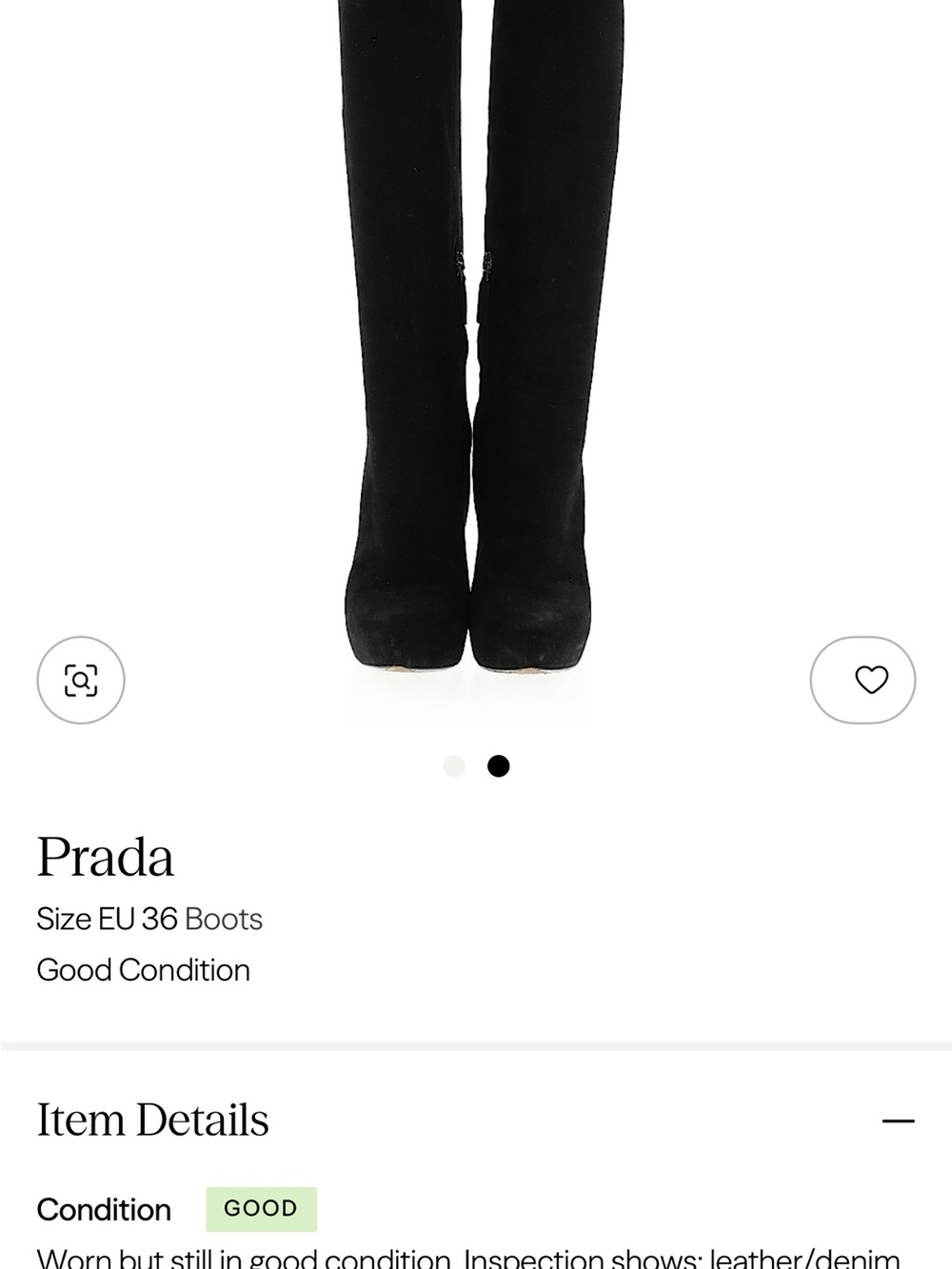 Prada Black Suede Tall Heeled Boots
